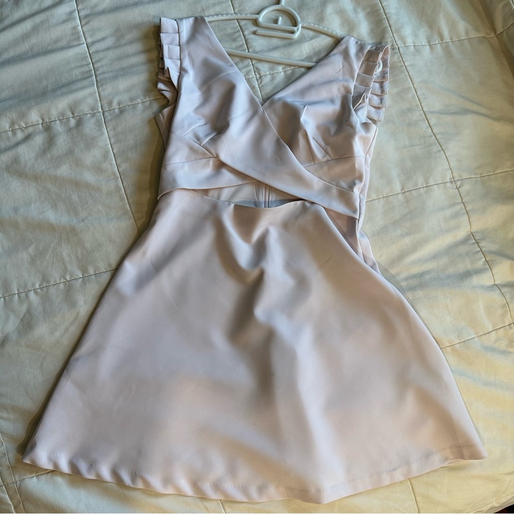 Cute Lavender Dress with Stomach Cutout Detail